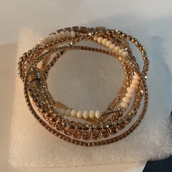 Bracelets, rose gold, seven, to be worn together or alone NWOT - Picture 2 of 3